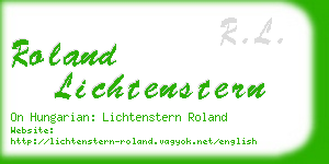 roland lichtenstern business card